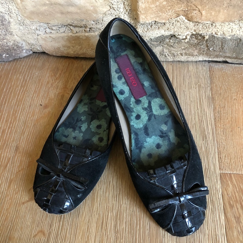 KENZO  flats black sz 8 price firm!